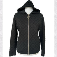 LOUIS VUITTON - Black Monogram Hooded Jacket Sz S