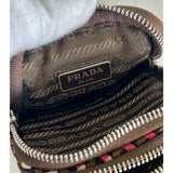 PRADA - Geometric-Print Nylon Pouch Bag