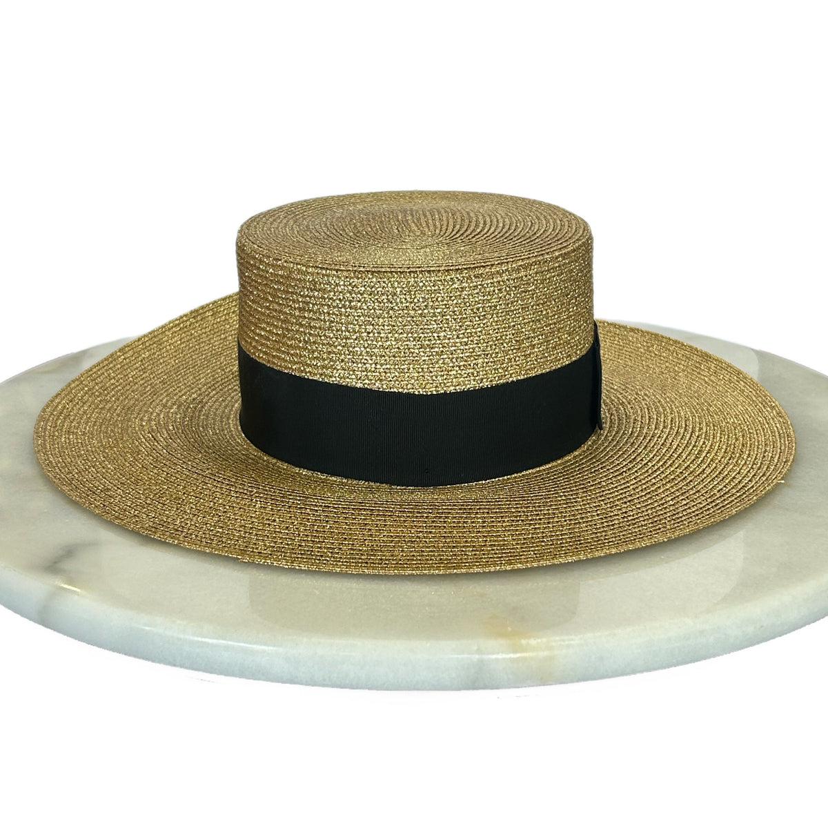 GUCCI - Bee Embellished Lamé Straw Hat