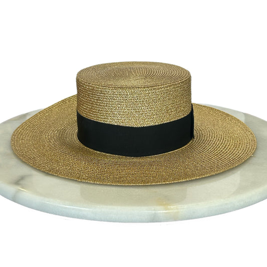 GUCCI - Bee Embellished Lamé Straw Hat