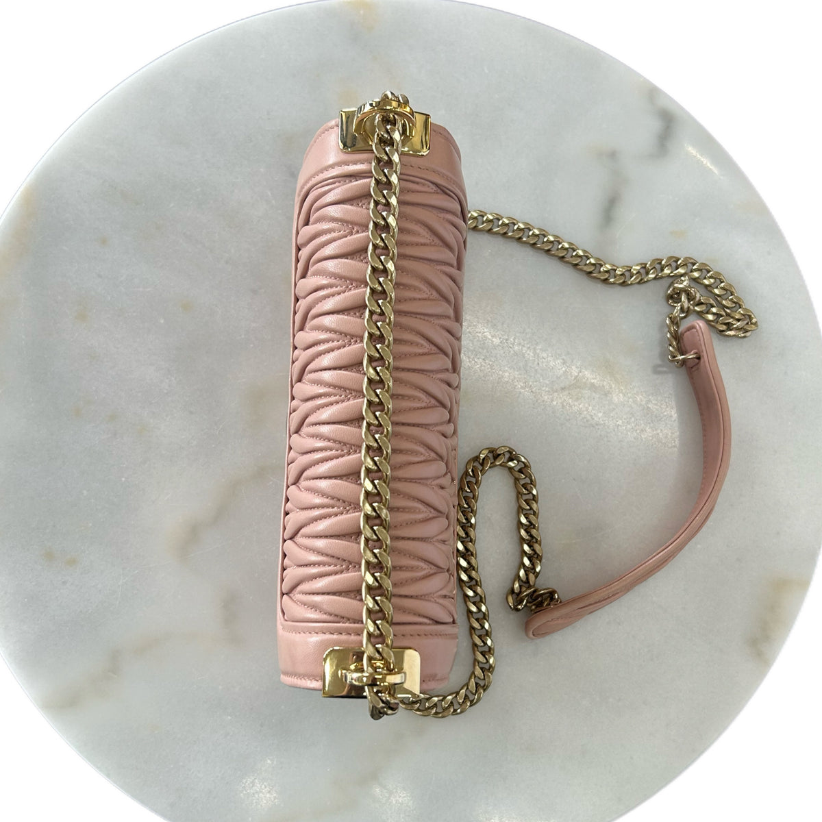 MIU MIU - Confidential Orchid Pink Matelassé Shoulder Bag