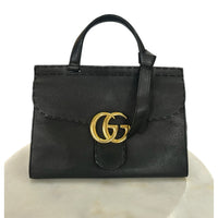 GUCCI - Black Marmont Top Handle Shoulder Bag