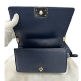 CHANEL - Navy Medium Boy Bag Circa 2017-2018