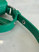 PRADA - Green Leather Triangle Shoulder Bag