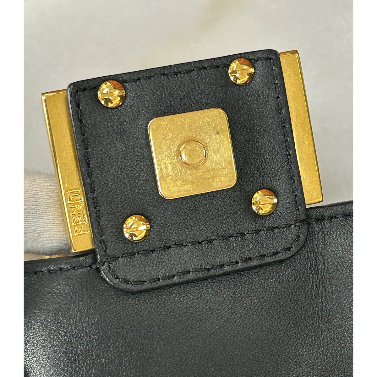 FENDI - Mini Baguette Black Bag