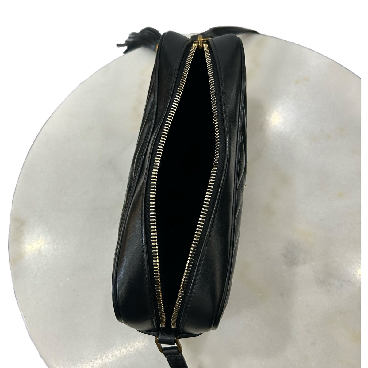 SAINT LAURENT - Lou Black Soft Quilted Leather Camera Bag