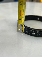 CHANEL - Black Resin Crystal CC Bangle