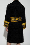 VERSACE - I Love Black Baroque Bathrobe Men’s Sz L