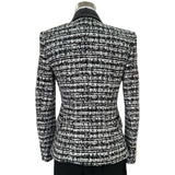 BALMAIN - Black and White Tweed Jacket Sz 40