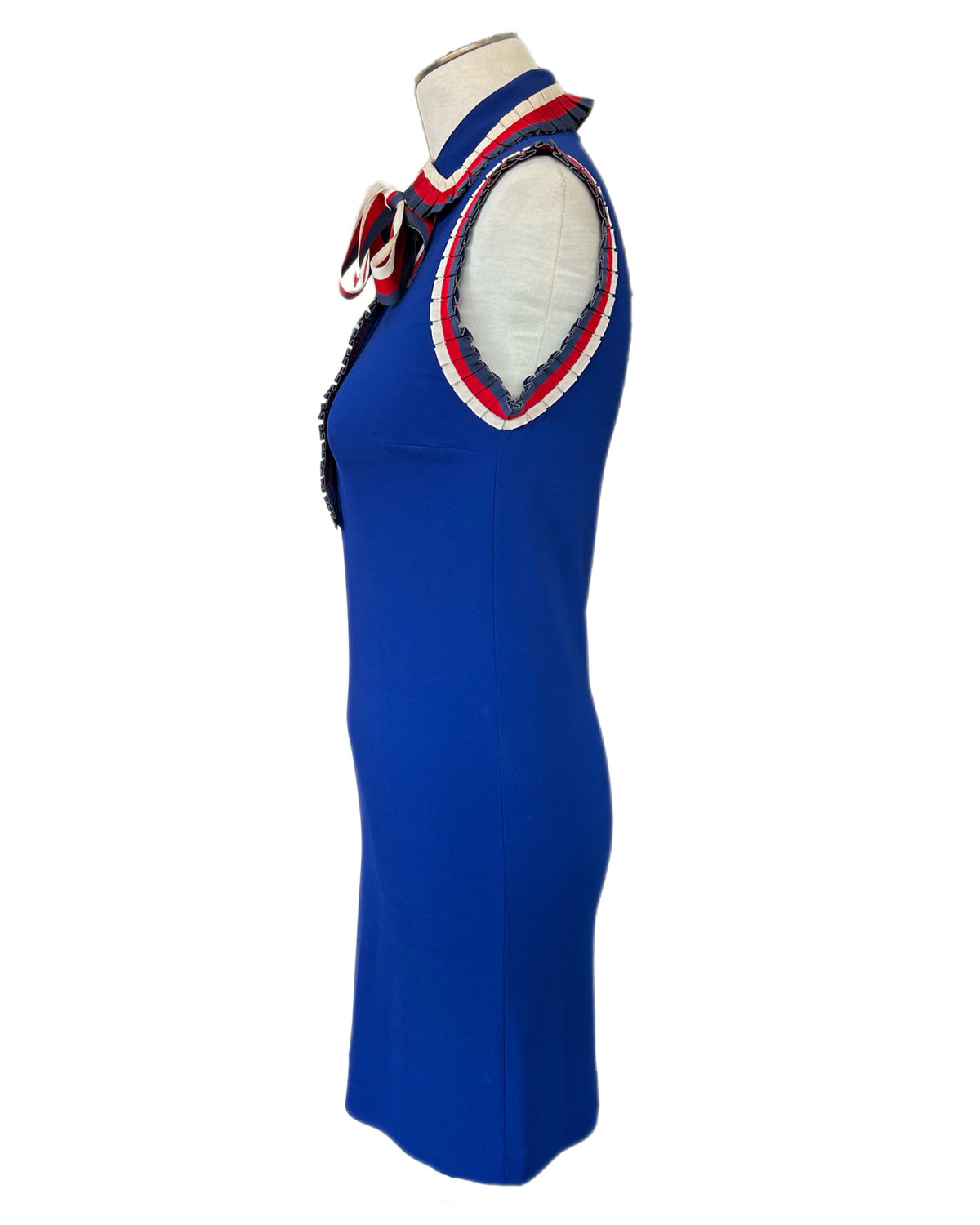 GUCCI - Tie-Neck Mini Shift Dress Sz S