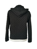 LOUIS VUITTON - Black Monogram Hooded Jacket Sz S