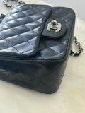 CHANEL - Mini Square Flap Bag in Black