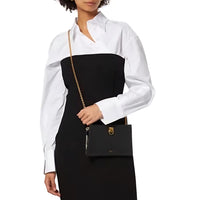 MULBERRY - Iris Chain Wallet in Black Grain Leather