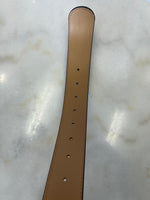 FENDI - Gold F Reversible Red / Tan Leather Belt