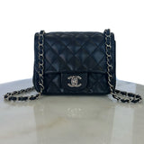 CHANEL - Mini Square Flap Bag in Black