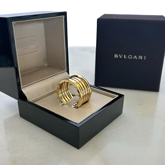 BVLGARI - 18K Yellow Gold B.Zero1, 5-Band Ring