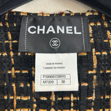 CHANEL - Black & Gold Tweed Jacket Sz 38