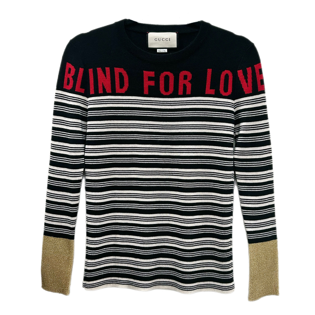 GUCCI - Cashmere Blind for Love Jumper Sz S