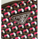 PRADA - Geometric-Print Nylon Pouch Bag