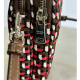 PRADA - Geometric-Print Nylon Pouch Bag