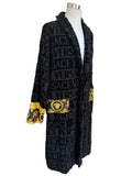 VERSACE - I Love Black Baroque Bathrobe Men’s Sz L
