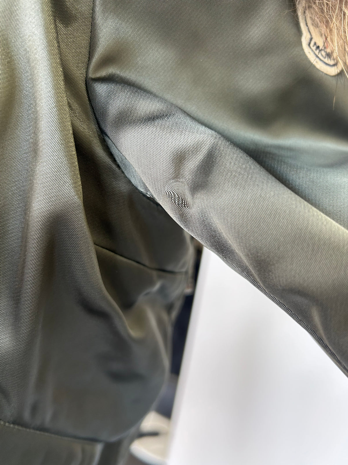 MONCLER - Eulimene Green Hooded Crop Jacket Sz 0