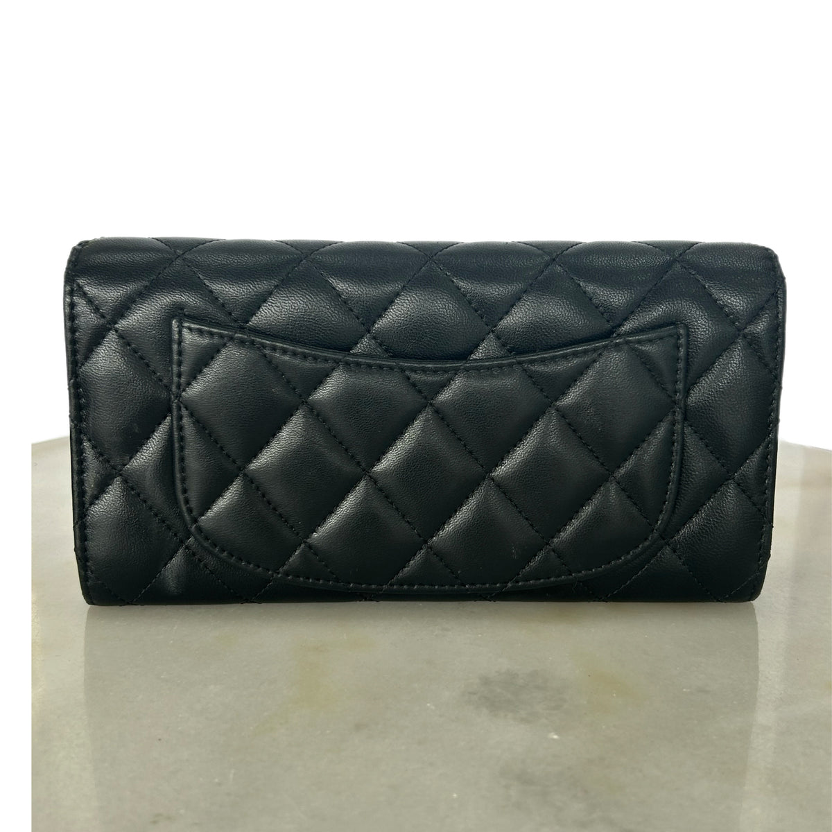 CHANEL - Classic Flap Long Quilted Black Wallet