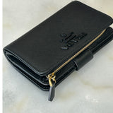 PRADA - Black Saffiano Compact Wallet