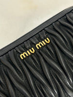 MIU MIU - Black Matelassé Crossbody Bag