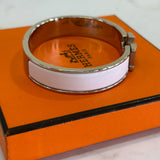 HERMÈS - Clic H Bracelet Soft Pink & Palladium PM