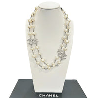 CHANEL - CC Diamanté & Pearl Long Necklace