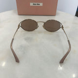 MIU MIU - Oval Frame Logo Sunglasses