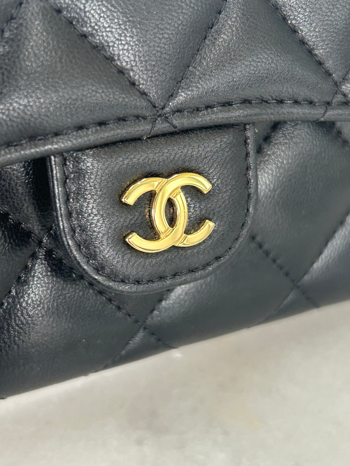 CHANEL - Classic Flap Long Quilted Black Wallet