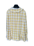 CHANEL - Yellow Tweed Houndstooth Jacket Sz 38