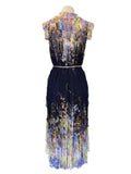 ZIMMERMANN - Sleeveless Floral Pleated Dress Sz 1