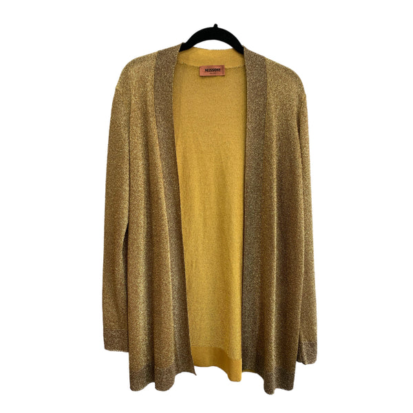 MISSONI - Gold Lurex Cardigan Sz 42