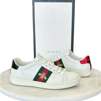 GUCCI - Ace Sneaker with Bee Embroidery Sz 34.5
