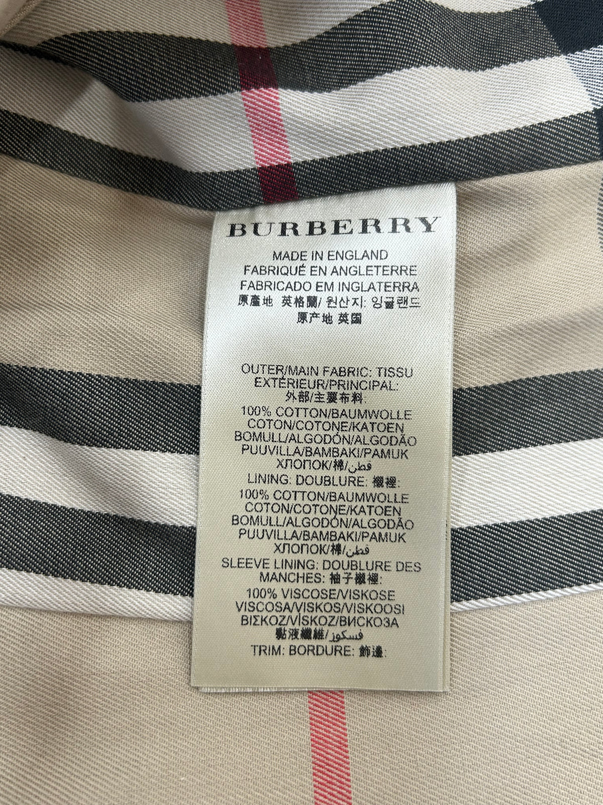 BURBERRY - Classic Beige A-Line Trench Coat Sz 36