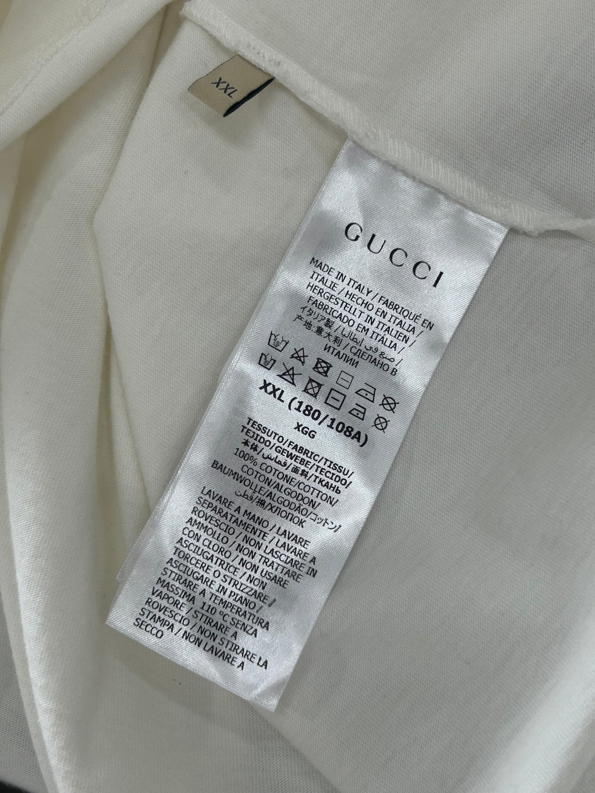 GUCCI - Mirror Logo White T-shirt Men’s XXL