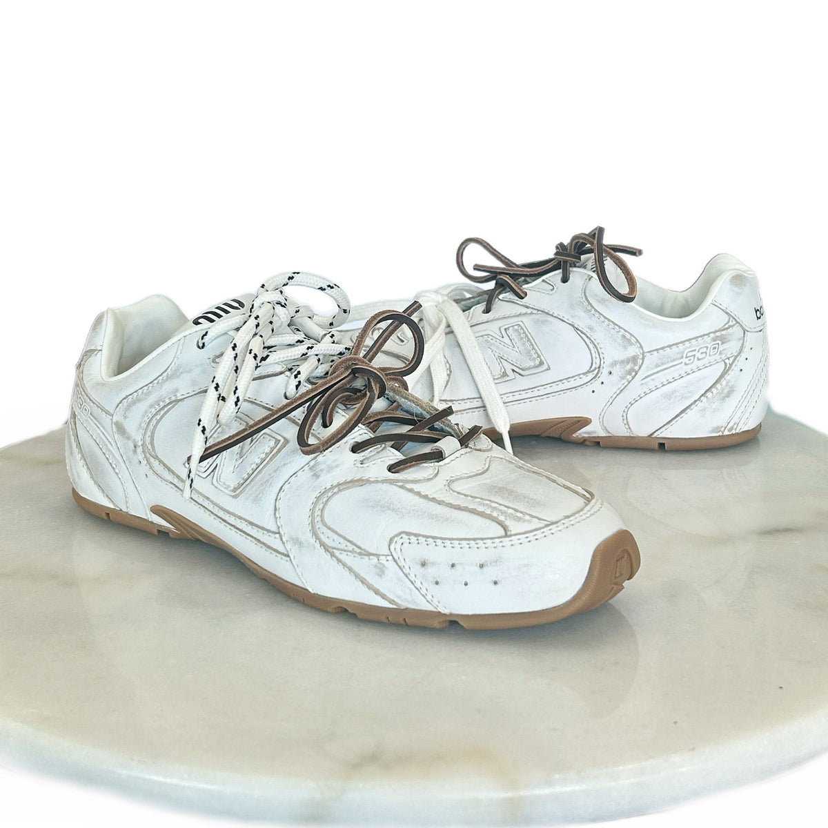 MIU MIU X New Balance - 530 SL Leather Sneakers Sz 38.5