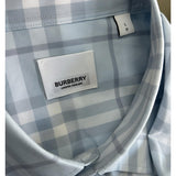 BURBERRY - Caxton Dusty Blue Check Shirt Sz Men’s L