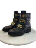 MOSCHINO - Milano Black Leather Boots Sz 40