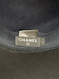 CHANEL - Black & Navy Lapin Wide Brim Hat