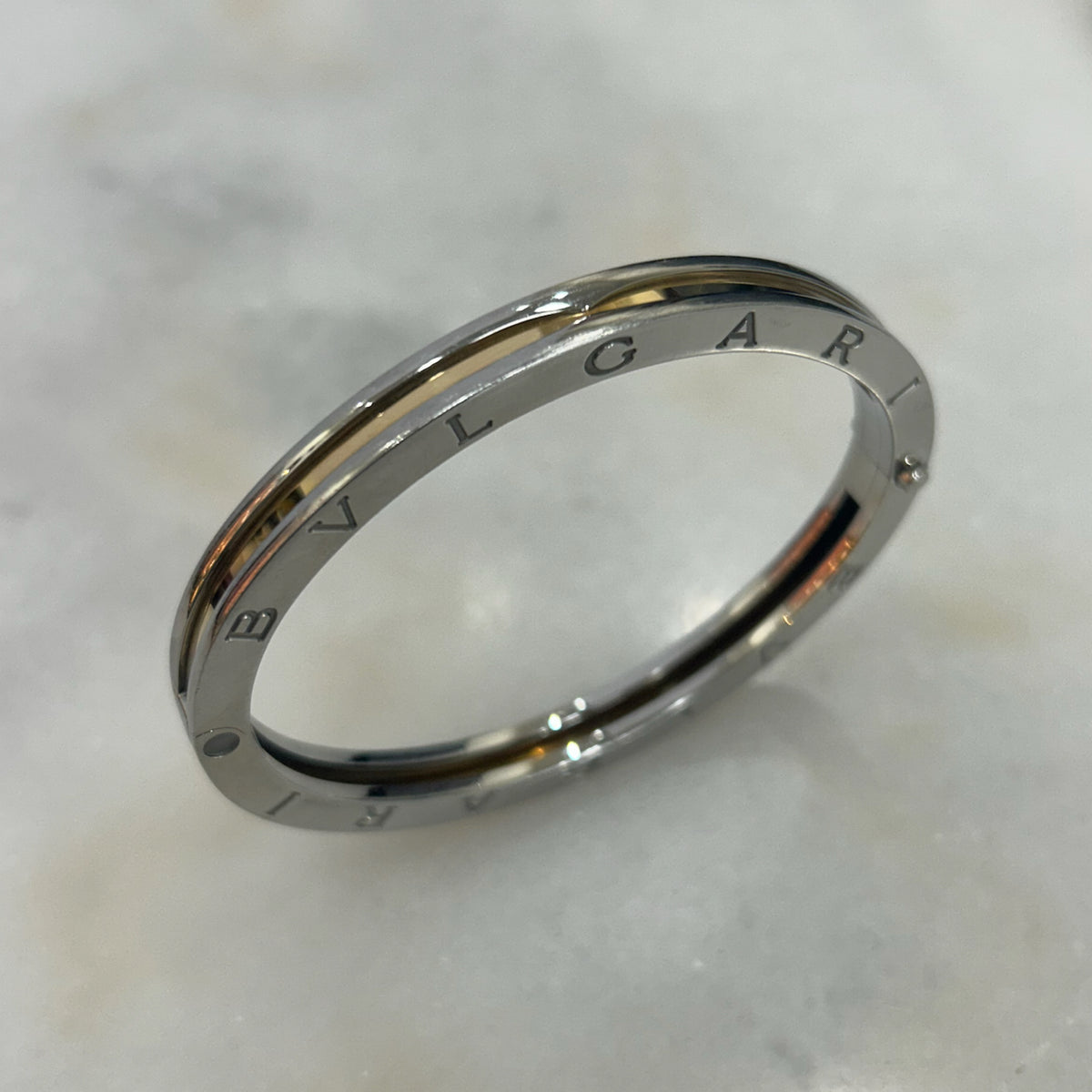 BVLGARI - B.Zero1 18k Gold & Steel Bracelet