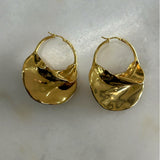 CELINE - Large Swirl Hoop Earrings