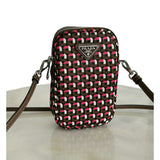 PRADA - Geometric-Print Nylon Pouch Bag