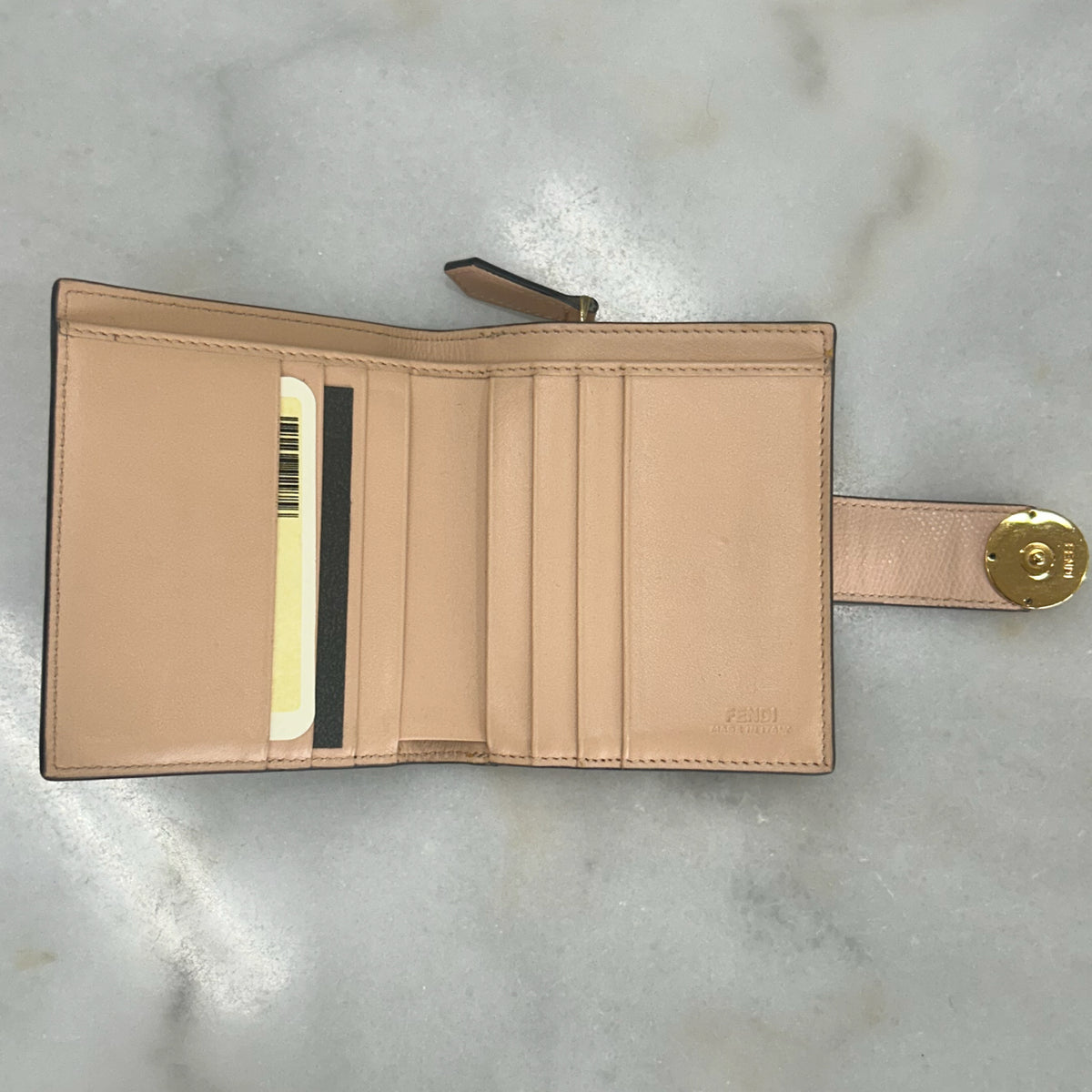 FENDI - FF Embossed Leather Compact Wallet