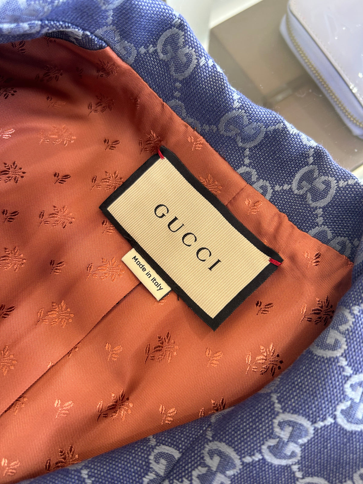 GUCCI - GG Monogram-Jacquard Cotton Jacket Sz 40