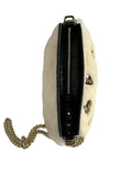 LONGCHAMP - Crystal Embellished Fur & Patent Leather Bag