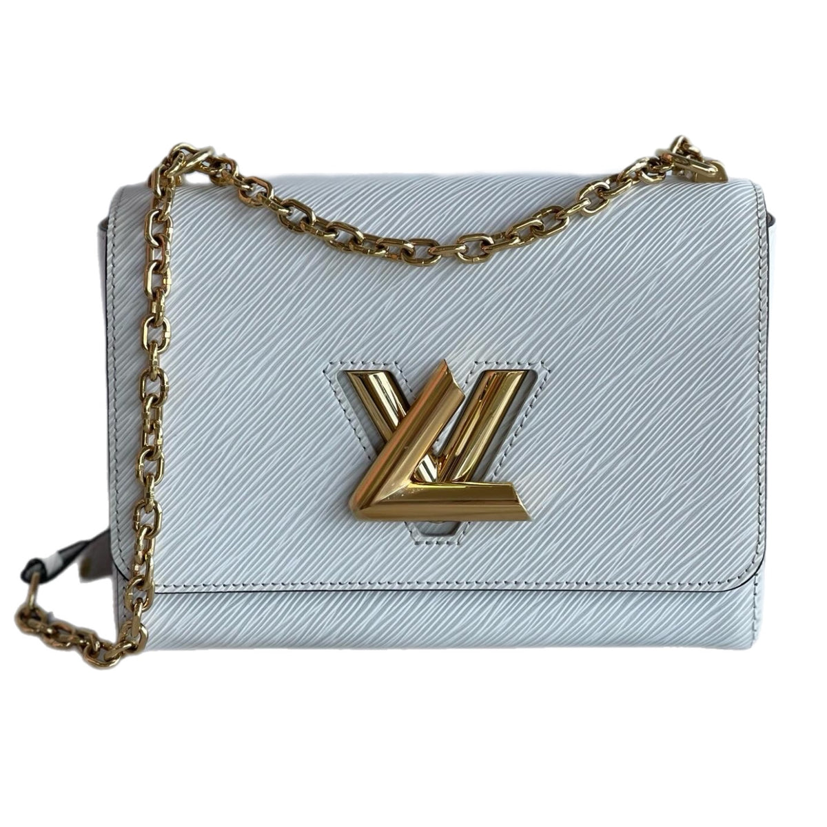 LOUIS VUITTON - Twist MM Chain Bag White / Gold